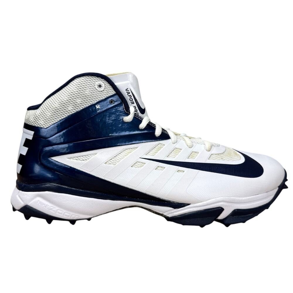 Nike Zoom Vapor Pro Turf Shoes Mens 11 Navy Blue White Cleats Mid 527879-144